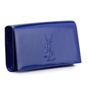 YSL patent leather Belle De Jour in royal blue
